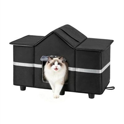 Waterproof Outdoor Cat House For Multiple Cats All-Seasons Feral Pet Tent from B&Q