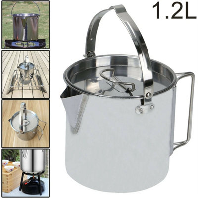 1.2L Outdoor Camping Hiking Picnic Cooking Set Pot & Lid Pan Cookware from B&Q