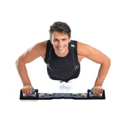 Push Up Board 12In1 Chest Back Triceps Portable Folding Exercise Workout Station from B&Q