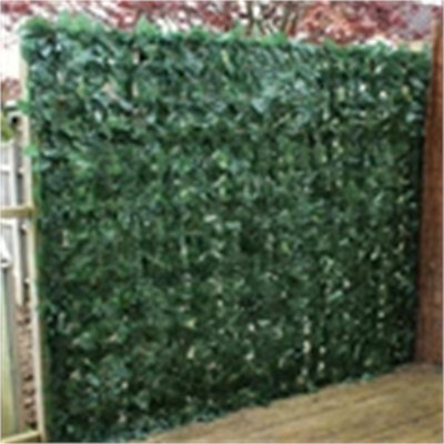 Artificial Ivy Leaf Hedge Panels Garden Fence Roll Privacy Screening from B&Q