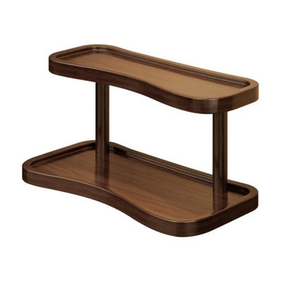  - 2-Tier Desktop Organizer Shelf Wooden Countertop Storage Rack