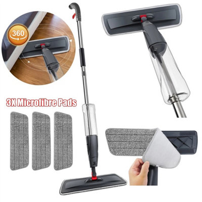 700Ml Spray Mop Microfibre Water Spraying Floor Cleaner Kitchen Tiles Marble from B&Q