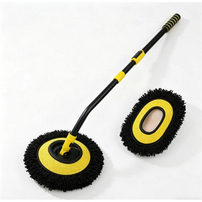 Car Wash Mop Head Microfibre Telescopic Cleaning Brush Wash Long Handle Cleaner