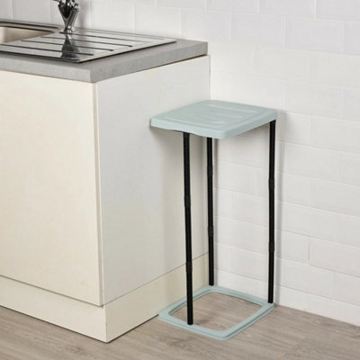  - 60L Collapsible Garbage Bin Bag Holder Stand Plastic Waste Rubbish Sack Recycle Teal