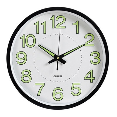  - 30Cm Luminous Wall Clock Silent Night Light Led Quartz 12 Luminous Wall Clock K