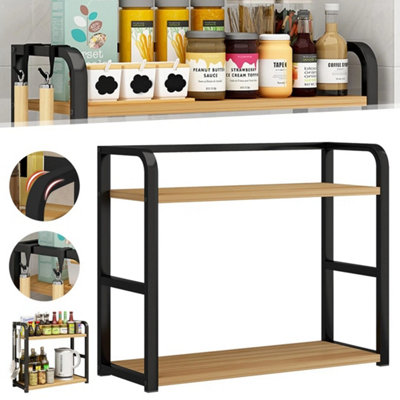  - Kitchen Countertop Bar Storage Shelf Seasoning Storage Rack