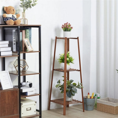  - 3Tiers Tall Wooden Plant Stand Indoor Rustic Display Planter Shelf Flower Rack Bedroom