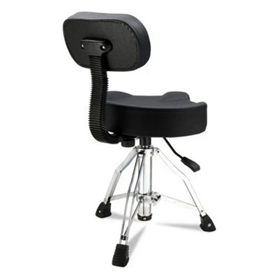 Adjustable Height Hydraulic Drum Stool Seat Saddle With Backrest For Drummers from B&Q