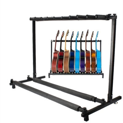 9 Guitar Holder Rack Stand Multiple Folding Guitar Organizer Acoustic Bass Stand from B&Q