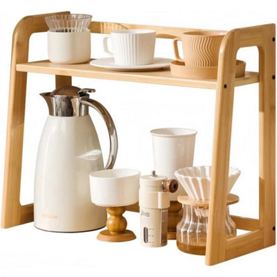  - Desktop Bookshelf Countertop Storage RackKitchen Counter Shelf