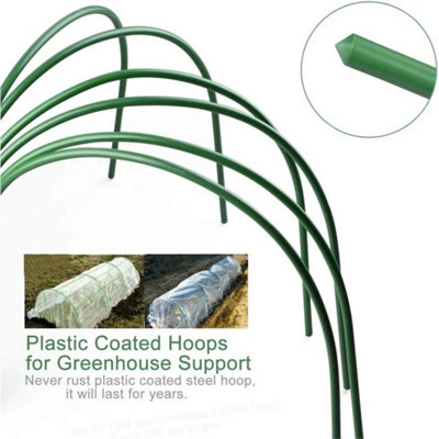 Plastic-Coated Steel Garden Hoops 4Ft Rust-Free For Grow Tunnel & Plant Support from B&Q