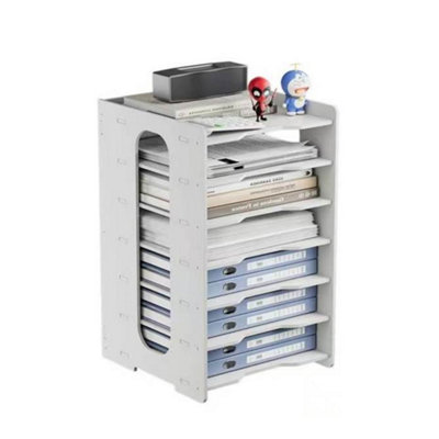 7 Layer Office Filing Organizer Holder A4 Document Storage File Rack from B&Q