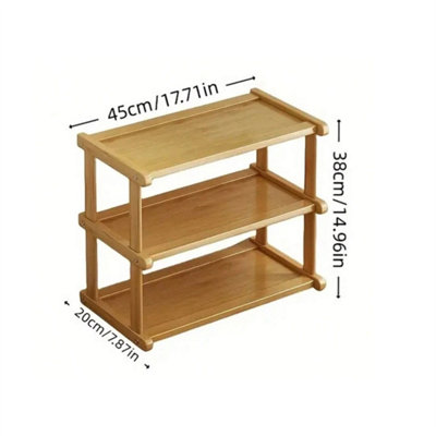 3Tier Wooden Tier Desktop Storage Rack,organizer RackLarge Capacity Spice Rack