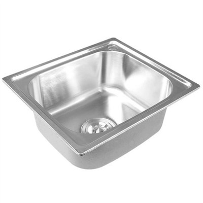 Ultimate Single Bowl Square Stainless Steel Kitchen Laundry Sink Plumbing Waste from B&Q