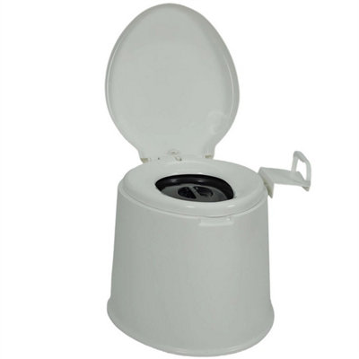5L Camping Toilet Compact Adult Seat Festival Travel Camping Bucket from B&Q