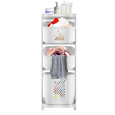  - 3-Tier Rolling Dirty Laundry Basket