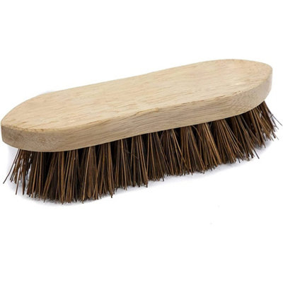  - 1X Wooden Stiff Bristle Floor Scrub Brush