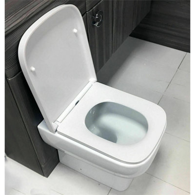 Soft Close Square Toilet SeatHeavy Duty Quick Release