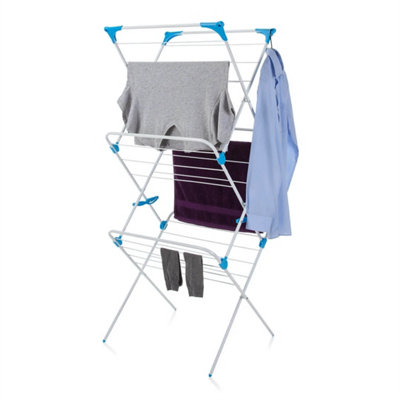 3 Tier 15M Concertina Clothes Airer Dryer Indoor White from B&Q