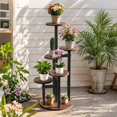 5 Tier Plant Stand Spiral Planter Display Rack For Corner