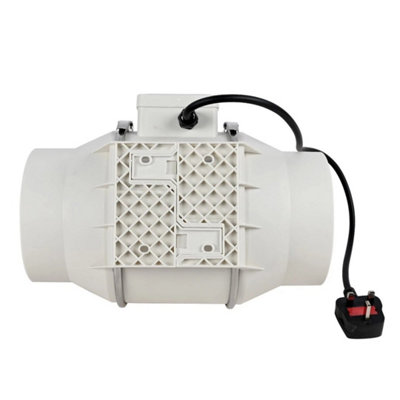  - Quiet Inline Extractor Fan Bathroom&hydroponics Ventilation High Power White (5" 125mm 45W)