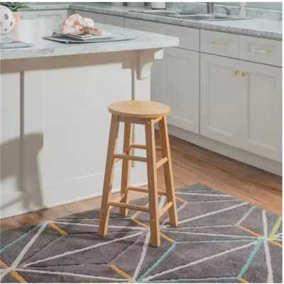 Wooden Breakfast Bar Stools Kitchen Pub Dining Chairs from B&Q