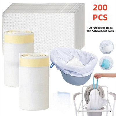 Pack Of 200 Disposable Commode Liners With Absorbent Pad from B&Q