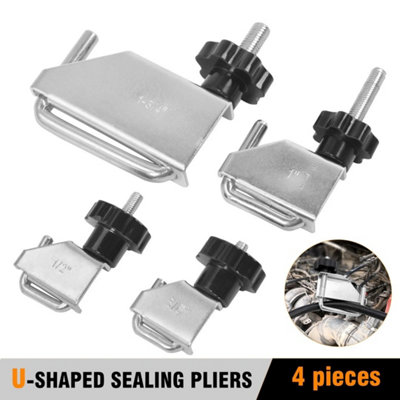  - 4Pcs Hose Clamp Brake Pipe Clamp Fuel Line Clamp For Fuel Line Coolant Radiator