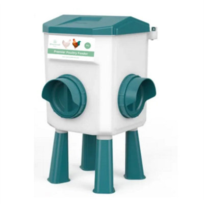 8Kg Green Poultry Feeder With Legs For Chicken Hen Large Flock from B&Q