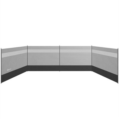 Outsunny Camping Windbreaks With Clear Windows725 X 140CmGrey from B&Q