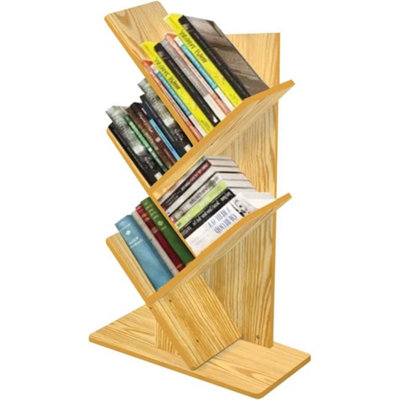 Tree Shape 4 Tier Wooden Book Rack Desk Display Stand from B&Q