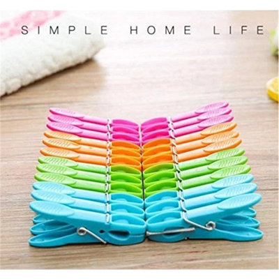  - Clothes Pegs Line Washing Plastic Strong Laundry Airer Clips Grip Dry Garden 36 X Clothes Pegs