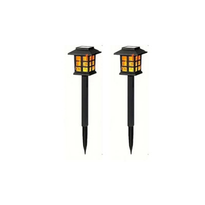  - 2Pcs Effect Solar Outdoor Lights Stake Garden Path Flickering Led Torch Lamp