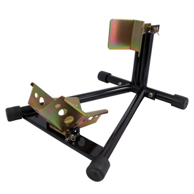 Heavy Duty Motorcycle Front Wheel Chock Stand For Garage Transport from B&Q