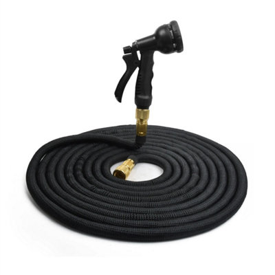 25Ft Expandable Garden Water Hose Pipe With Spray Nozzle Gun from B&Q