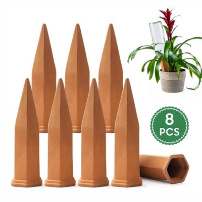  - 8Pcs Terracotta Plant Watering Stakes Automatic Self-Watering Garden Spikes