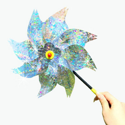  - 5X Bird Repellent Reflective Bird Scarer Windmill High Reflection Pinwheels