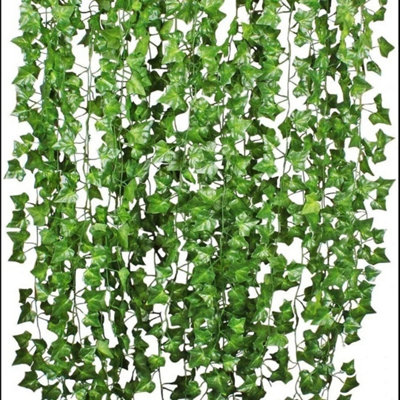  - 12 Pack 84 Feet Fake Ivy Leaves Artificial Garland Greenery Hanging Plant Vine W