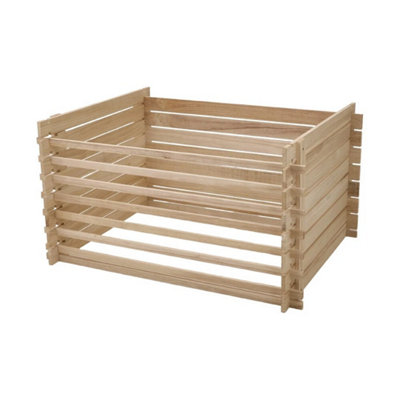  - 46 Inch Wooden Waste Converter Box Garden Compost Bin Kitchen Recycle Planting Basket