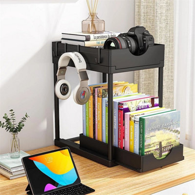 2 Tier Under Sink Storage Shelf With Pull Out Drawer from B&Q
