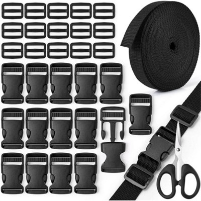10M Nylon Webbing Straps With Plastic Side Release Buckles from B&Q