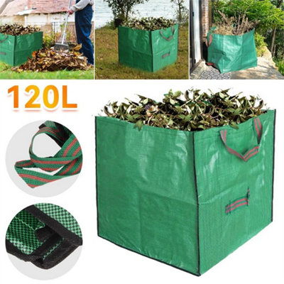 3 Xlarge Garden Waste Bags Refuse Heavy Duty Sacks Grass Rubbish 120L from B&Q