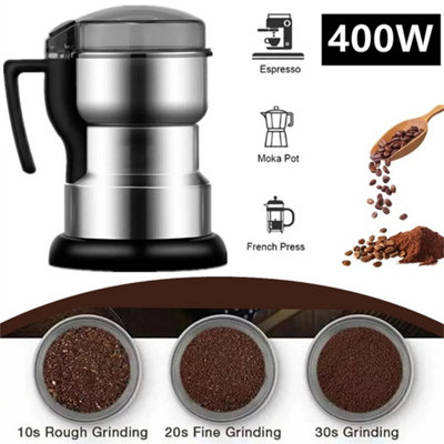 400W Electric Coffee Grinder Grinding Milling Bean Blade Blender from B&Q