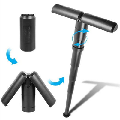 Portable Walking Stick Chair Seat Telescopic Fold Stool Cane Hiking from B&Q