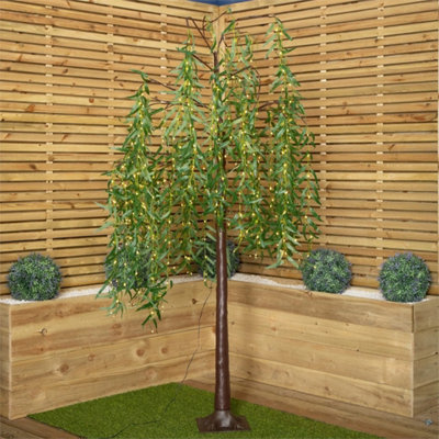 7Ft(2.1M) Light Up Christmas Willow Tree384 Warm White Leds from B&Q