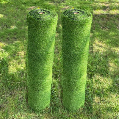 2Pcs 20mm Artificial Grass Roll 4M X 1M Realistic Garden Fake Lawn from B&Q