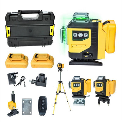 4D 16 Line Green Laser Level  Self Leveling Tool Kit With Tripod from B&Q