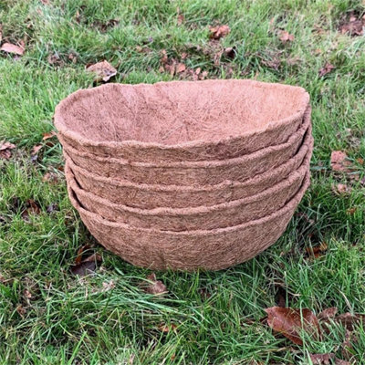  - 5Pcs 35Cm 14 Inch Round Coco Liner Preformed Hanging Basket Planter