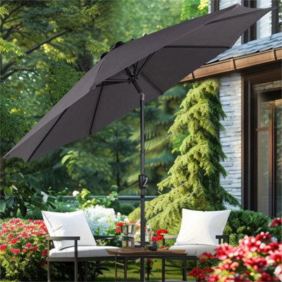  - 3M Garden Patio Parasol Umbrella Crank Tilt Sun Shade Canopy