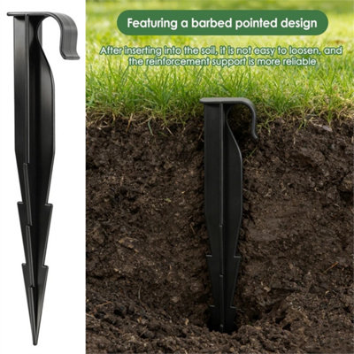 100 X Irrigation Soaker Hose Leaky PipeGarden Water Pegs / Stakes For Porous Pipe from B&Q